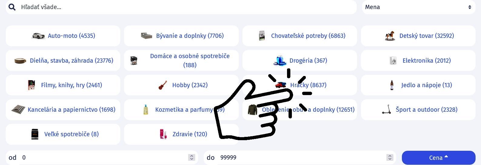katalóg e-shopov a online trhovisko ALLVE